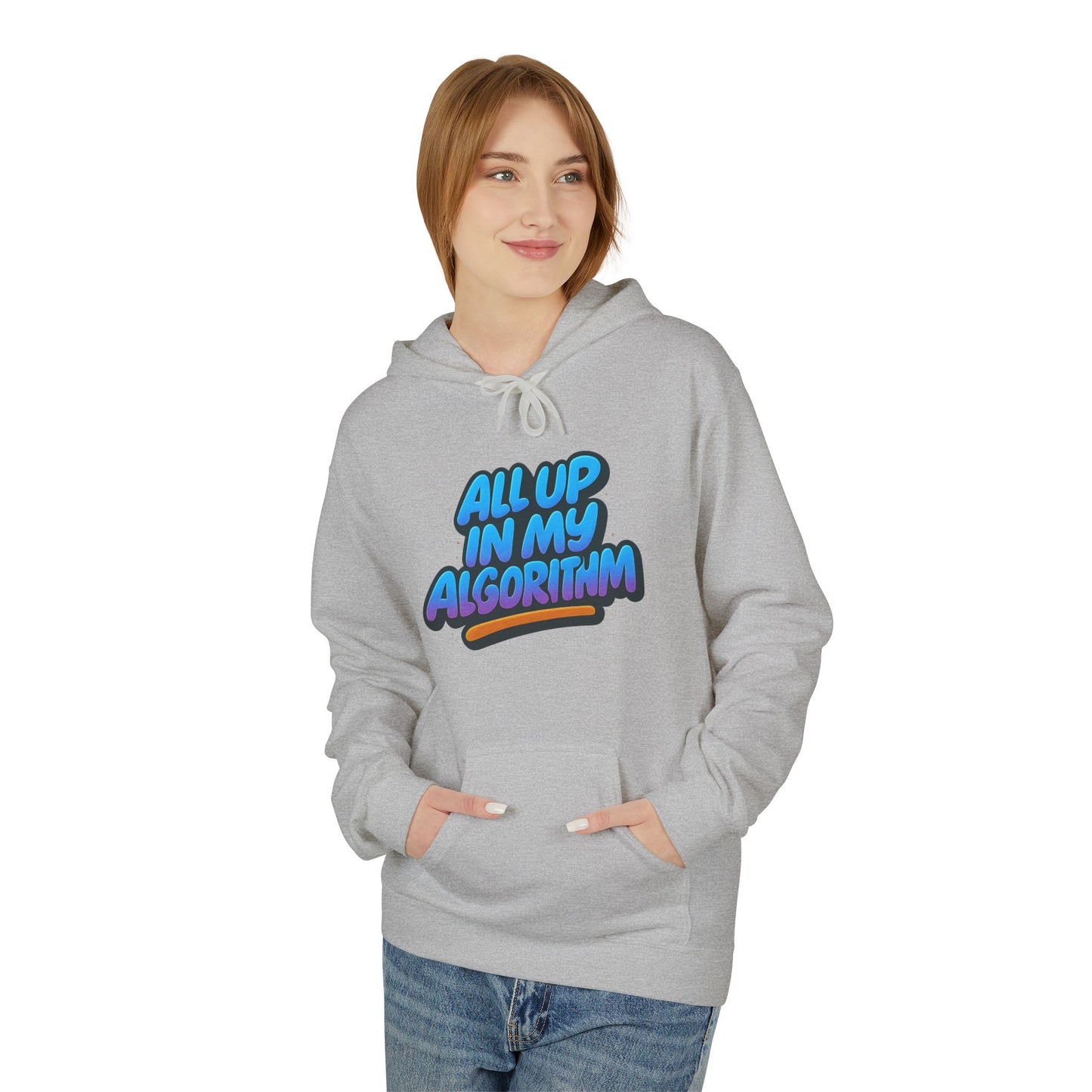 All Up In My Algorithm Unisex Midweight Softstyle Fleece Hoodie