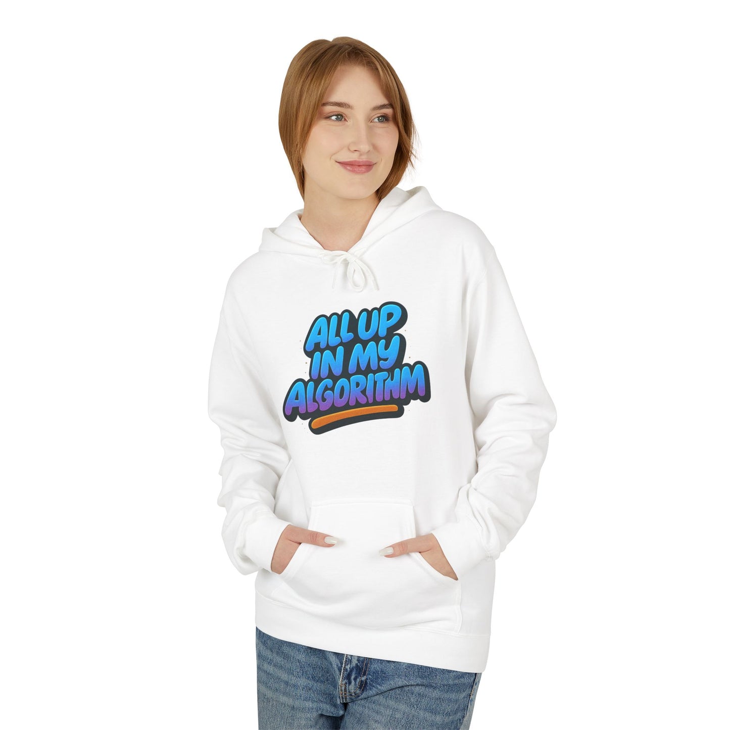 All Up In My Algorithm Unisex Midweight Softstyle Fleece Hoodie