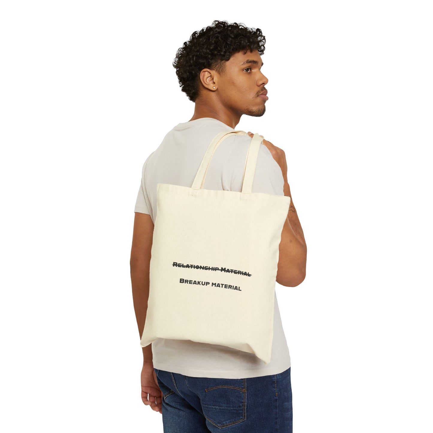 Relationship Material Breakup Material Cotton Canvas Tote Bag